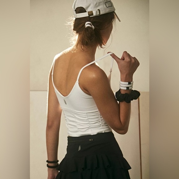 FREE PEOPLE ~ Good Karma Ruched Crop Tank Size M/L - Picture 6 of 11